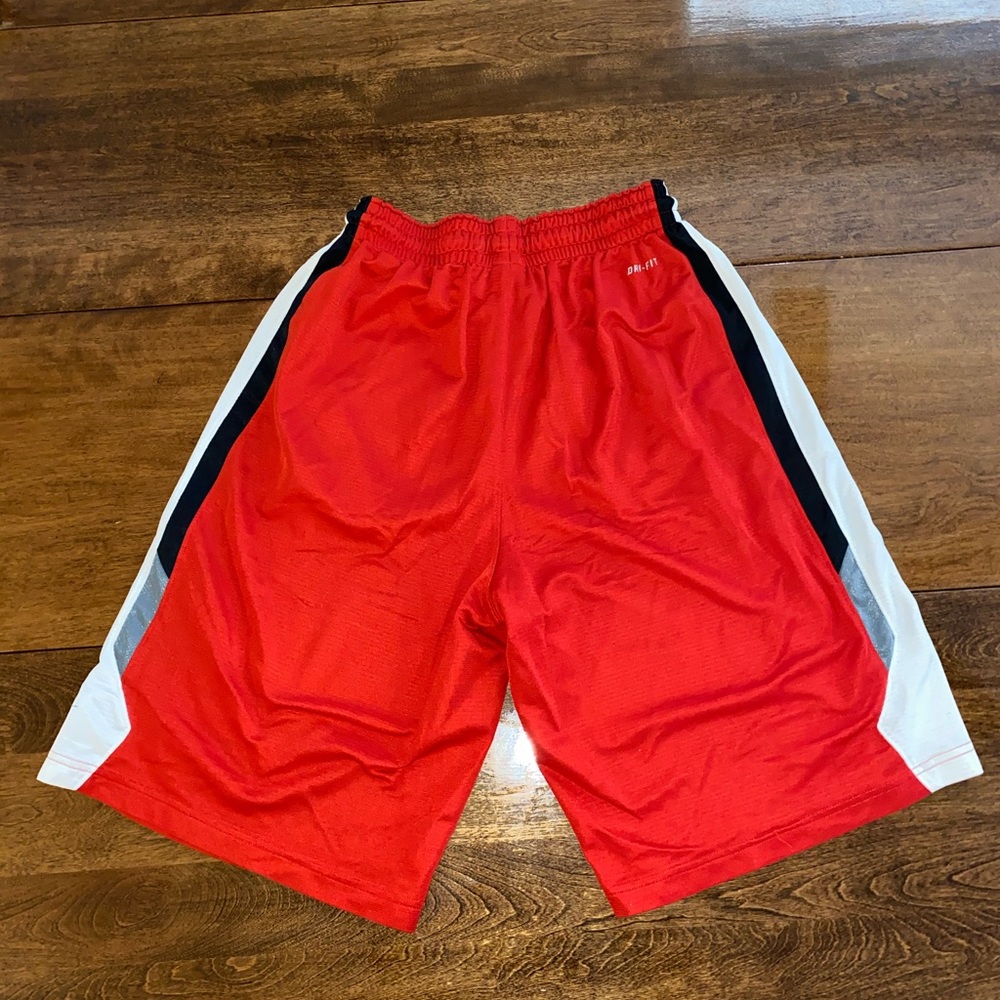 Vintage Nike Basketball Shorts Red White Gray Gem